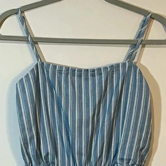 Sugar + Lips jumpsuit size XS spaghetti stripes, smocking EUC - Picture 11 of 12